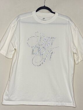 Nike “Just Do It” Rhinestone Script Oversized Tee